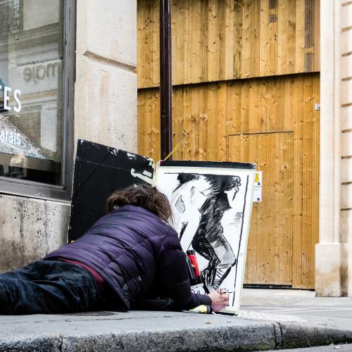 Michel BALOCHE : La bonne hauteur (Le Marais - Paris)