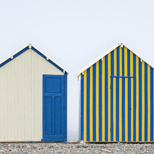 Dominique POTEVIN : Les cabanes de Cayeux-sur-Mer (Somme)